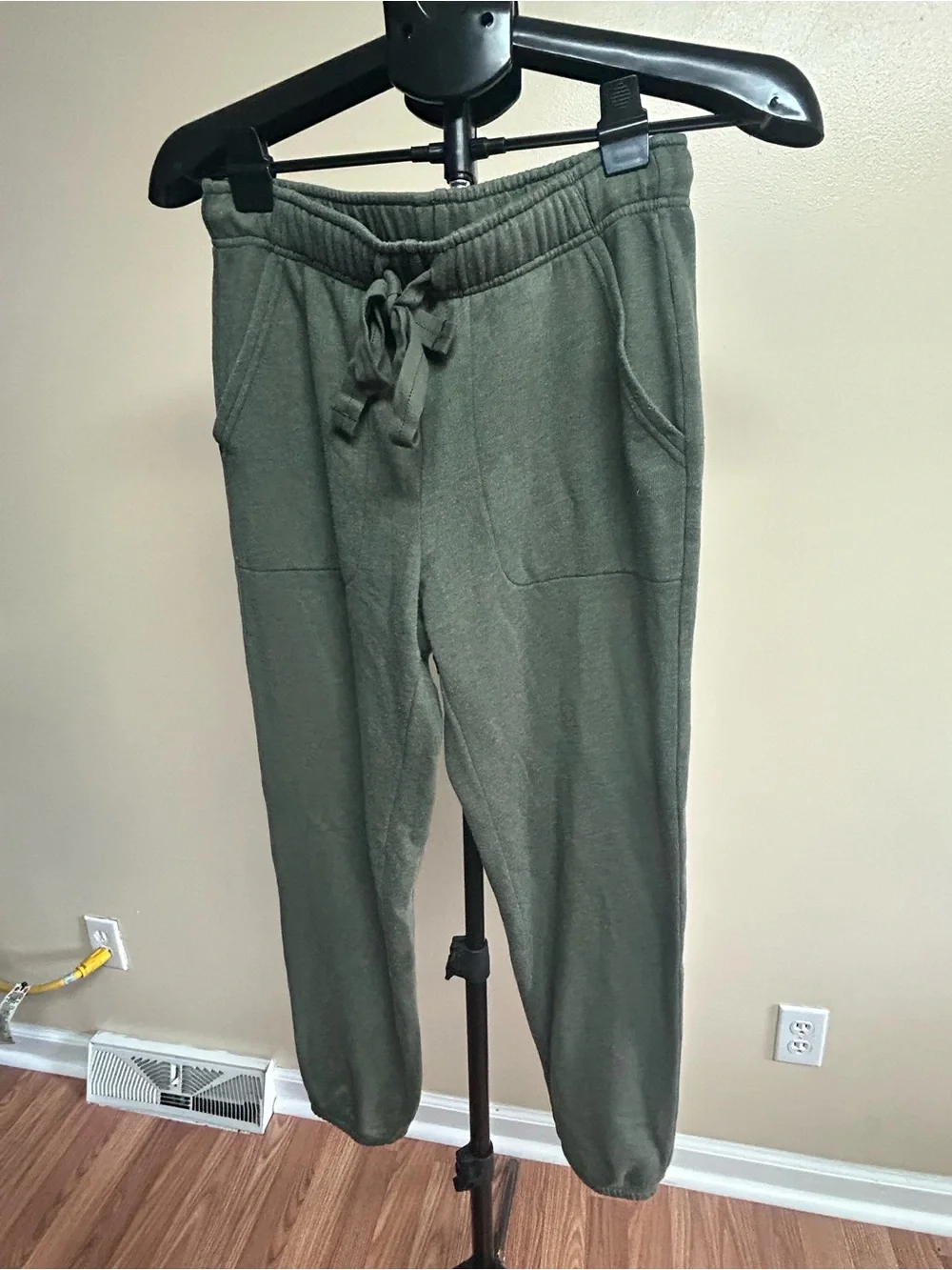 Aerie Olive Green Lounge Joggers Women's Size Small Drawstring Pocket Sweatpants - Picture 4 of 11